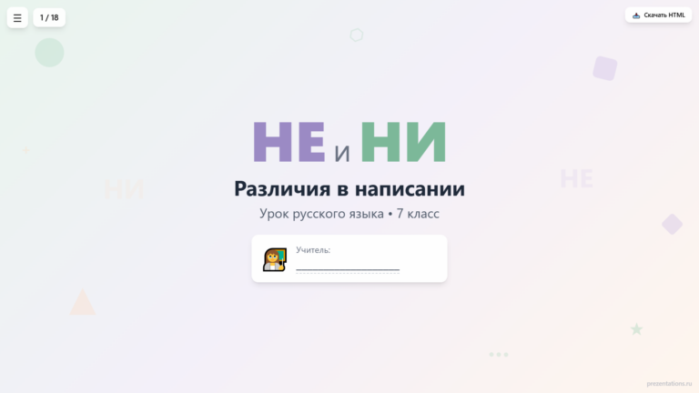 НЕ и НИ - различия в написании, правила