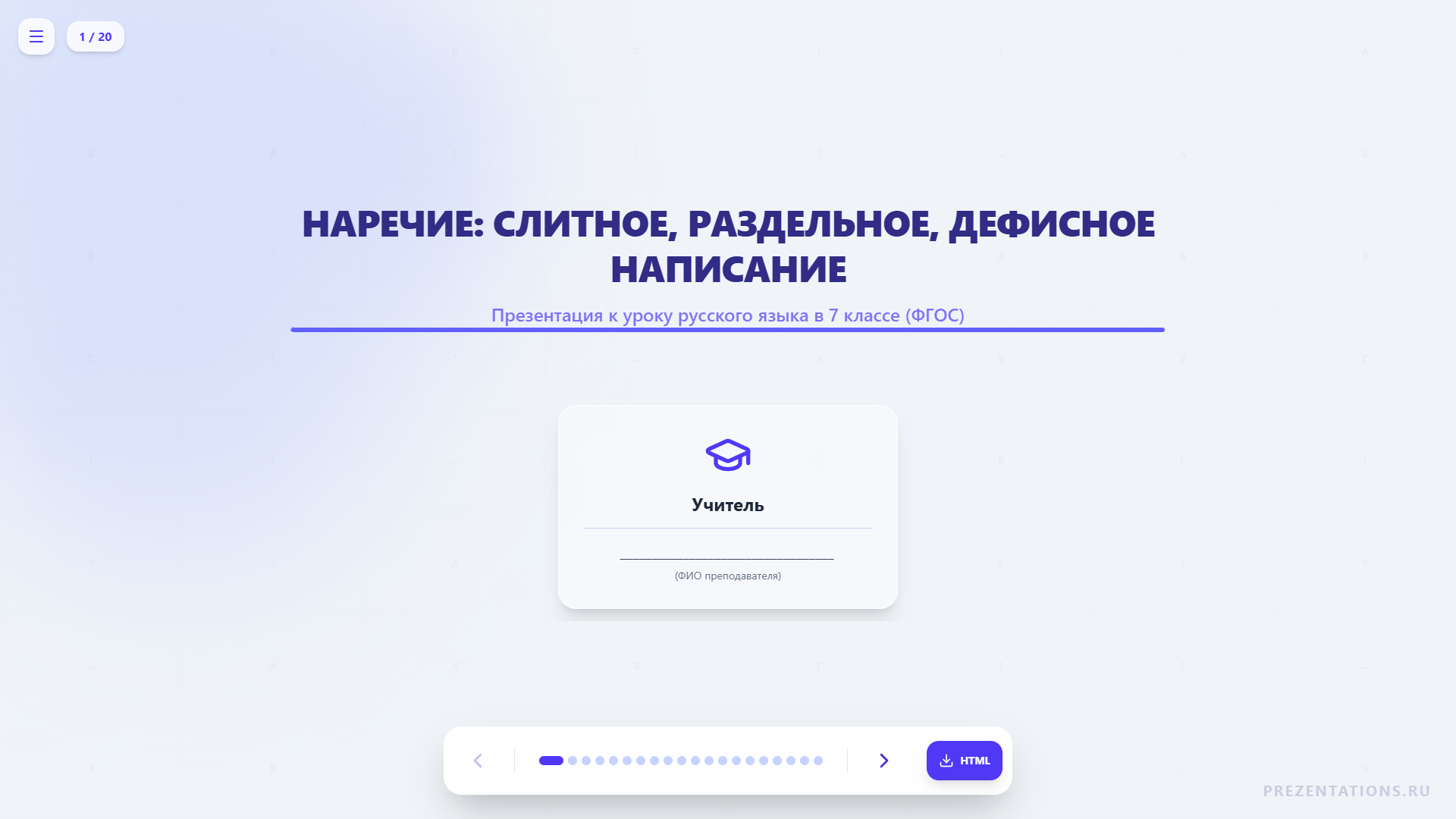 Правописание наречий: слитное, раздельное и дефисное написание