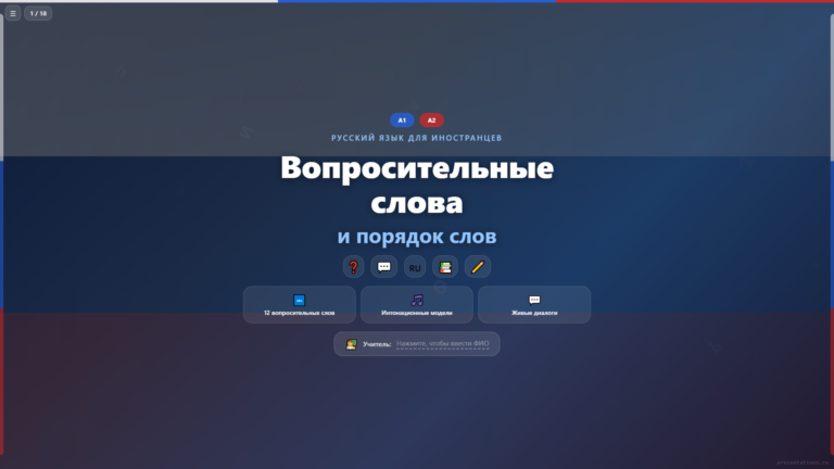 Вопросительные слова и порядок слов в русском языке